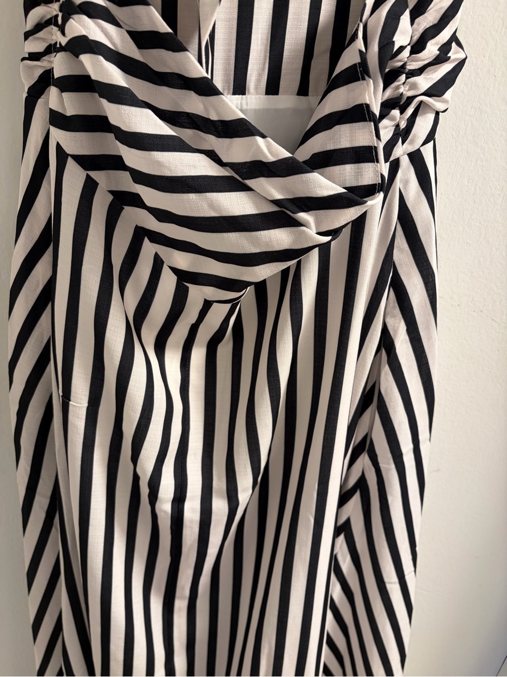 Commense Black & White Striped Halter Maxi - Picture 6 of 13